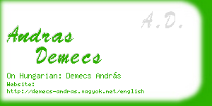 andras demecs business card